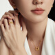 Chow Tai Fook heart-shaped swan gold stud earrings (labor cost 220) about 1.65g EOF1339
