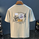 Camiseta de manga corta de carpintero de carpintero 2025 Summer Loose Casco de cuello redondo con cuello redonda de altura