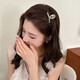 Yuqi Internet celebrity high-end hairpin, triangle gripper on the back of the head, female hairpin, shark clip, hairpin, hairpin, hairpin, jelly gray