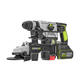
WORX brushless impact drill high power heavy hammer rechargeable lithium battery electric hammer multi-function power tool WU3884.0 dual WU388+WU1934.0 dual electric + fast charge