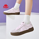 KAPPA women's shoes pink thick sole German training shoes for women 2025 summer breathable versatile board shoes for women casual sports shoes for women milk tea powder 37