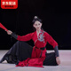 CARLOS KAYLA Snow Dragon Song Classical Dance Performance Costume Tai Chi Sword Practice Suit Drum Suit Men's and Women's Martial Arts Style Hanfu Women Separate Outerwear + Hairband + Wrist + Waistband XXS