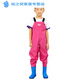Children's water play one-piece waders, kindergarten waterproof clothes, children's rain boots, men's and women's fishing rain pants, beach children's (sky blue) overalls 24 (shoe inner length 15cm)