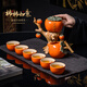 Wu Ming Tang Persimmon Ruyi Kung Fu Tea Set Gift Box Persimmon Lazy Tea Maker Holiday Gift Housewarming Accompanying Gift