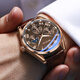 Internet celebrity popular business watch quartz sports watch casual belt men's and women's watch brown