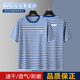 Tiao Tiao Si Dun's new short-sleeved physical fitness shirt, reflective design, night outdoor running training, striped quick-drying T-shirt suit, single top 175/92-96