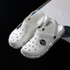 Zapatos Skonwat Hole para niñas zapatillas de playa de cabeza grande para niños zapatos de jardín sin deslizamiento para zapatos para niños para zapatos a la deriva para el tamaño blanco 33