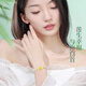 
China Gold Gold Bracelet Women's Football Gold Transport Beads Hetian Jade Bracelet Mom's Birthday Gift Girl Gifts to Girlfriend Wife Anniversary Foot Golden Lotus Hetian Jade Bracelet + Certificate Gift Box