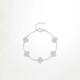 Dirholl PT950 platinum crushed ice four-leaf clover bracelet platinum bracelet for girlfriend and wife 38th Women's Day gift platinum crushed ice four-leaf clover bracelet