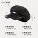 Cacuss Beret Frauen Frühling und Sommer Retro achteckiger Maler Hut großer Kopfumfang zeigt einen kleinen vielseitigen Hut schwarz
