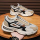 Spring Men's Shoes 2025 Nuevo zapatos deportivos adolescentes de malla transpirable Estilo coreano Versátil Suele Casual Dad F736 Negro 42