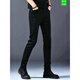 Falai Armani Sommer 2025 New Chia Ma Nia Black Jeans Männer schlanke Füße elastische lässige High-End-Hosen schwarz K683 30 2 Fuß 3