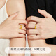 Molan S999 Pure Silver Couple Ring for Men and Women Live Gold Color Ring Birthday Anniversary Gift for Girlfriend