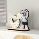 Fat Donglai's same art clock ornaments, fashionable light luxury clock and desk clock, modern simple desk clock, living room table type, astronaut desk clock size 23*21CM clock face