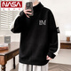 NASA XVVX Semi-Zipper Sweater para hombres en otoño e invierno más camisa de base de terciopelo engrosada camisa de vellón de buey para hombres en otoño top 9793 verde más terciopelo l Aproximadamente 110 ~ 130Jin [Jin iguala 0.5 kg] se puede usar