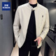ROMON Leather Jacket Men's Jacket Men's Spring and Autumn 2025 New Clothes Casual Handsome Leather Jacket Men's Black XL (120-140Jin[Jin equals 0.5 kg])