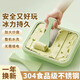 RASW German Fried Yogurt Machine Home Small Plug-in Fried Ice Machine Stainless Steel Diy Homemade Ice Cream Machine Children's Mini Ice Cream Frozen Large Ice Mechanical Ice Tray Matcha Green [Large Quick Frozen] + Food Grade Double Ice Shovel