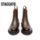 STACCATO new winter style British style Chelsea boots short boots thick heel fashion boots women's boots D9930DD3 pine brown (velvet) 37