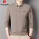 皮尔卡丹（pierre cardin）品牌纯棉长袖T恤男士中青年时尚POLO体恤衫休闲打底亲肤卫衣男装t 6625灰色 2XL 180建议150-165斤