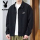 Jacket Playboy Spring et automne 2025 Nouvelle chemise Automne Veste de travail masculine de la veste de début d'automne [Version mise à jour] K12806 Gray 5xl [suggéré 180-200jin [Jin est égal à 0,5 kg]]]