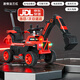 Feige children's electric vehicle excavator can be used to dig soil with people 1-3-6-8 years old boys and babies remote control toy car gifts. Full electric yellow electric digging arm push handle music lighting