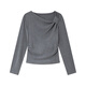 T-shirt à manches longues à manches longues pour femmes au printemps 2025