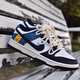 耐克（NIKE）定制球鞋 Dunk Low笑脸贴街头做旧双鞋带低帮板鞋男款黑白蓝 DD1391-100 笑脸贴 定制球鞋不退 36