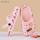 Zapatos Skonwat Hole para niñas zapatillas de playa de cabeza grande para niños zapatos de jardín sin deslizamiento para zapatos para niños para zapatos a la deriva para el tamaño blanco 33