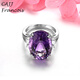 CAJJ Francois 11 carat amethyst ring 925 silver luxury gift for self wear natural colored gemstone Hong Kong 13#