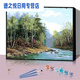 CLCEY数字油画 数字油画diy填充景花卉画画diy油彩画卡通动物手工水 1049木船 60*75带框(彩色画布)