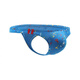 Oloey Sexy Men's Sous -wear imprimé de peinture de coton imprimé string respirant et dominant. Deep Prince Blue L Taille européenne