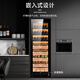 CIGARLOONG CL-188C1 cigar cabinet, precise constant temperature and humidity, water ion ammonia removal, cedar wood liner, WiFi intelligent control, home compressor, air-cooled, frost-free, nourishing, smart cigar humidifier, black cedar wood cigar, red wine model, WiFi + purified ammonia + constant temperature and humidity