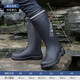 Boots de pluie Chaussures étanches légères masculines Anti-slip Bottes de pluie Chaussures de chef Chaussures en caoutchouc 3313 Boucle de tube haut 42