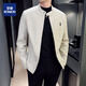 ROMON Leather Jacket Men's Jacket Men's Spring and Autumn 2025 New Clothes Casual Handsome Leather Jacket Men's Black XL (120-140Jin[Jin equals 0.5 kg])