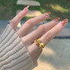 Butterfly golden ring with adjustable opening, gift for girlfriend on the run, niche design, fashionable and high-end gift for the fugitive princess, imitation gold ring