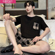 
Modal summer pajamas for men short-sleeved modal thin style for teenagers who are ice silk in summer can wear home clothes suits outside. Cool Modal ~ 3570 XL men (suggested height 175, weight 1