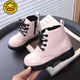 G.Duckkids Little Yellow Duck Style British Martin Boots Children's PU Leather 2025 New Spring and Autumn Girls Short Boots Student Boy 6629 Negro 21