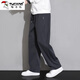 Pantalon occasionnel de pics pour hommes en été mince et pantalon raide lâche polyvalent pour hommes pantalon de travail décontracté américain pour hommes 2332 armée verte xl recommandé 120-150jin [Jin est égal à 0,5 kg]