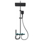 JOMOW Smart Shower Ducha Conjunto completo de Cobre Body Conjunto de temperatura Constante Pantalla digital con Booster Ambient Light Hogar Keys N688 Gun Ash Hot and Cold Digital Pantall [Lista dorada Hot y Hot] Entrega al paquete doméstico Instalación