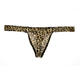 Luzhan men's thong leopard print snake print underwear printed thong low waist 22BK-22 gray leopard print 2XL