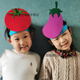 Children's headwear vegetable props kindergarten performance story stage textbook drama pumpkin headgear cabbage hat eggplant pumpkin - non-woven headwear 1 piece