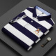 
MASTER POLO short-sleeved polo shirt men's summer thin new style men's business casual striped Paul T-shirt T-shirt middle-aged men's clothing 3882 orange thin style 2XL