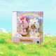 Familias Sylvanian Versión japonesa de Poodle Silk Cat Unicorn Set jugando a la casa Girl Toy Doll Set Regals para niños