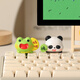 Qile desktop small ornaments cute healing to best friend girl boyfriend birthday gift computer car central control screen decoration ppa small animals (one set four)