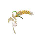 QUAMER Minglong Youth Same Style Cuckoo Pin Women's Jacket Suit Pin High-end Fashion Exquisite Gold Natural Freshwater Pearl