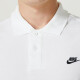 Nike (NIKE) T-shirt men's 2025 spring and summer men's short-sleeved lapel POLO shirt breathable casual tennis white pure cotton short-sleeved men FN3895-100/big/white 2XL