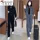 
Woodpecker Fashion Sportswear Set for Women 2025 Spring and Autumn New Internet celebrity style small short jacket wide-leg pants two-piece 6198# Black [Spring and Autumn Style] L [Suggestion-110Jin[Jin equals 0.5 kg]]