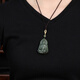 Guibao Hotan Jade Avalokitesvara Pendant Men's Jade Pendant Green and Yellow Mouth Namaste Bodhisattva Jade Pendant Jade Necklace Jade Pendant Gift