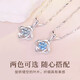 Zhou Baifu pure silver four-leaf clover necklace for women 2025 new light luxury clavicle chain pendant birthday gift for girlfriend