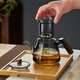 Mesni thickened glass teapot heat-resistant smoky gray glass tea maker home with filter kung fu tea set